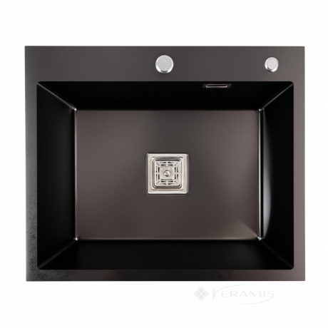 Кухонна мийка Platinum Handmade 60x50x23 PVD чорна (SP000037019)