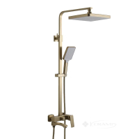 душевая система для ванны Frap 3х режимная, поворотный излив, сатин золотий (F2476-3)