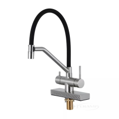 змішувач для кухні Gappo з висувним виливом, водоспад, сатин, чорний (G4098-5)