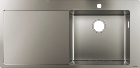 Кухонна мийка Hansgrohe S715-F450 104,5x51x18,5 з лівим крилом, нержавіюча сталь (43306800)