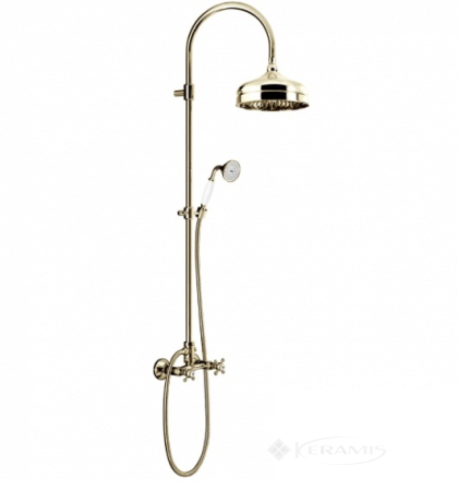 Душевой набор Fir Classic Showers антикварное золото & кристалл (20622411451)