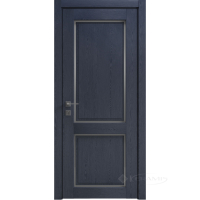 дверное полотно Rodos Style 2 600 мм, полустекло, сосна браш cobalt