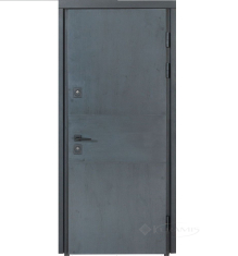 двері вхідні Булат Термо House 950x2050x95 права модель 703/191, темний антрацит/білий атласний (0071)