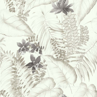 шпалери Lutece Fragrance fleurs des tropiques gris (51193709)