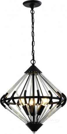 Підвісний світильник Wunderlicht Modern Style, чорний/хром, 3 лампи (NH9222-33RB)