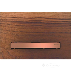 змивна клавіша Geberit Sigma50 для подвійного змиву, червоне золото/горіх чорний (115.670.JX.2)