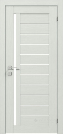 Дверное полотно Rodos Modern Bianca 800 мм, с полустеклом, сосна крем