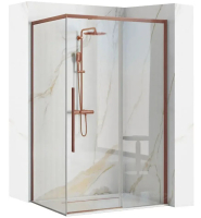 душевая кабина Rea Solar 90x120x190 безопасное стекло, прозрачное, copper brush (REA-K9514)