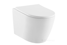 унитаз Ravak WC Concept Storm RimOff подвесной, без ободка, с сиденьем, белый (RKUM000010)