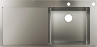 кухонна мийка Hansgrohe S717-F450 104,5x51x18,5 з лівим крилом, нержавіюча сталь (43307800)