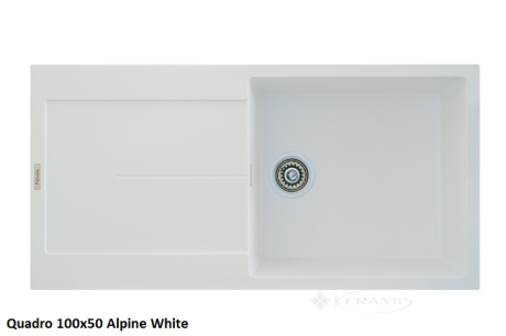 Кухонная мойка Fabiano Quadro 100x50x20 alpine white
