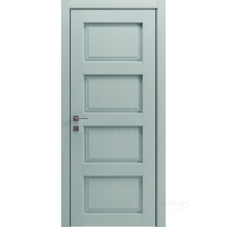 Дверное полотно Rodos Style 4 900 мм, глухое, сосна браш mint