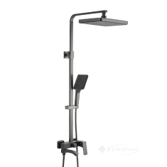 душевая система для ванны Frap 3х режимная, поворотный излив, gungrey (F2476-9)