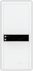 дверное полотно Rodos Loft Berta G 700 мм, с полустеклом, белый мат