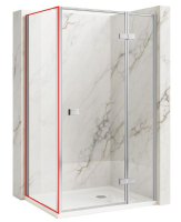 душевая стенка Rea Atlas 80x200 безопасное стекло, прозрачное, chrome (REA-K4333)