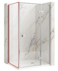 душова стінка Rea Atlas 80x200 безпечне скло, прозоре, chrome (REA-K4333)