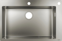 кухонная мойка Hansgrohe S712-F660 76x50x19 нержавеющая сталь (43308800)