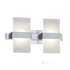 світильник настінний Trio Platon, матовий алюміній, білий, 2 лампи, LED (274670205)