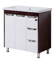 тумбочка с умывальником Van Mebles Венге белый, 80 см, 3 ящика (000003829)