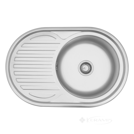 Кухонна мийка Kroner Satin 77х50х16 сталь (Satin-775006160) CV022787