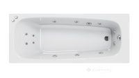 ванна акриловая Ravak Septima 170х70 Relax Pro гидромассажная, хром (GMSR1762)