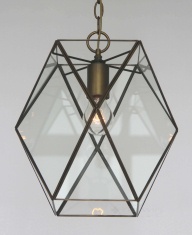 підвісний світильник Wunderlicht Iceland, бронзовий/прозорий (YW3135-P1)