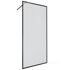 душевая стенка Devit Style 90x200 прозрачное стекло, черный матовый (DS90200B)
