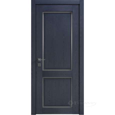Дверне полотно Rodos Style 2 900 мм, полустекло, сосна браш cobalt