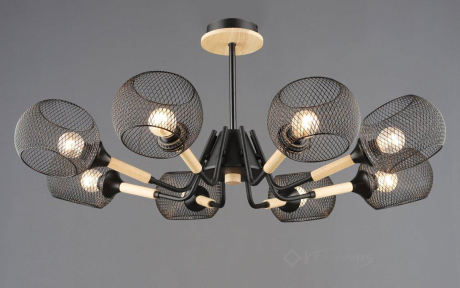 Люстра Valeso N6620/8 черный + Дерево (SP000045881)