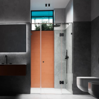 душевая дверь Weston 1400 мм, стекло прозрачное, фурнитура: нерж. полированная polish, ручка держатель WD4 (W092)