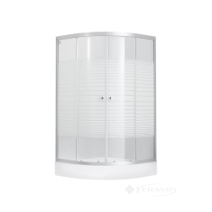 душова кабіна Lidz Wieza 80x80 скло + піддон Kupala білий (LWISC8080SATLOWL2SET)