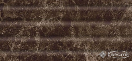 Плитка Интеркерама Emperador рельеф 23x50 темно-коричневый (32)