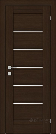 Дверное полотно Rodos Fresca Santi 600 мм, с полустеклом, орех борнео