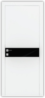 дверное полотно Rodos Loft Berta G 900 мм, с полустеклом, белый мат