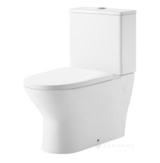 унитаз-компакт Ravak WC Concept Pro Combi RimOff напольный, без ободка, с сиденьем, белый (RKUM100008)