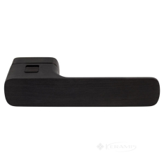 ручка дверная на розетте M&T Minimal2.0 147940 Right Cr-K черный брошурований, в комплекті з WC