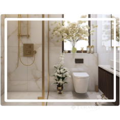 зеркало Qtap Mideya 120х80 с LED-подсветкой Touch и антизапотеванием (QT2078F12080)