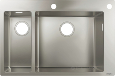 кухонная мойка Hansgrohe S712-F655 75,5x50x19 нержавеющая сталь (43310800)