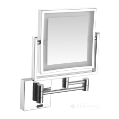 зеркало косметическое Volle 43x33x10 с датчиком движения, cromo (2500.280601)