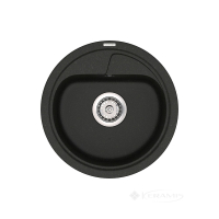 кухонна мийка Vankor Polo 45x45 black + сифон (PMR 01.45)