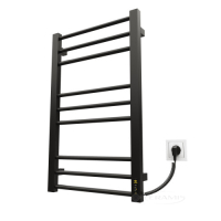 полотенцесушитель Kosser Степ 800x500 справа, черный, таймер (ДСТ02ER)