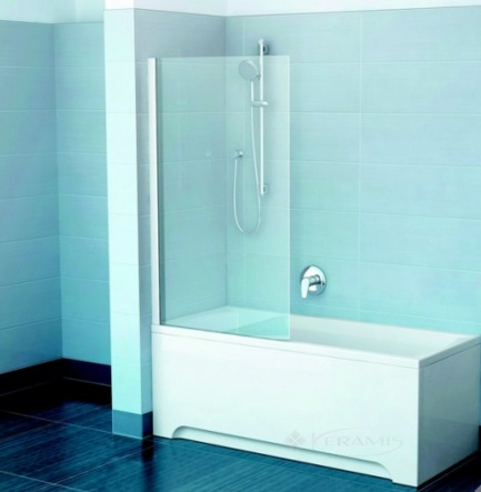Штора для ванни Ravak PVS1-80 80x140 скло transparent (79840U00Z1)