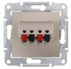 розетка Schneider Electric Sedna аудіо 2 пост., без рамки, титан (SDN5400168)