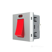 выключатель мастер Livolo 1 кл., 20 А, серый (VL-FCMKV20A-2IP)