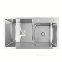 кухонна мийка Platinum Handmade 80x45 на дві чаші HDB (SP000039679)