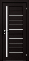 дверное полотно Rodos Modern Bianca 600 мм, с полустеклом, венге шоколадный