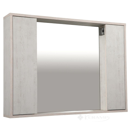 Зеркало Аквародос Шельф 100x18x75 со шкафом, нордленд (АР000082698)