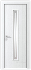 дверне полотно Rodos Prisma Neon 600 мм, зі склом, слонова кістка