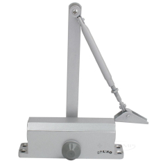 дверной доводчик BRUNO BR3 мат хром з блокуванням у відкритому положенні 85кг