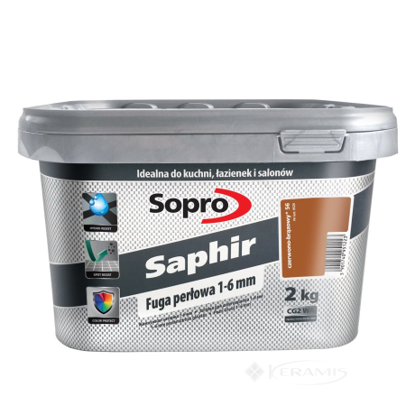 Затирка Sopro Saphir Fuga 56 червоно-коричневий 2 кг (9529/2 N)